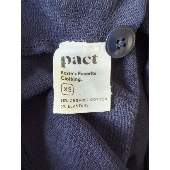 Pact Lounge Overalls Jumpsuit Organic Cotton Navy Blue Size Small - Picture 6 of 6